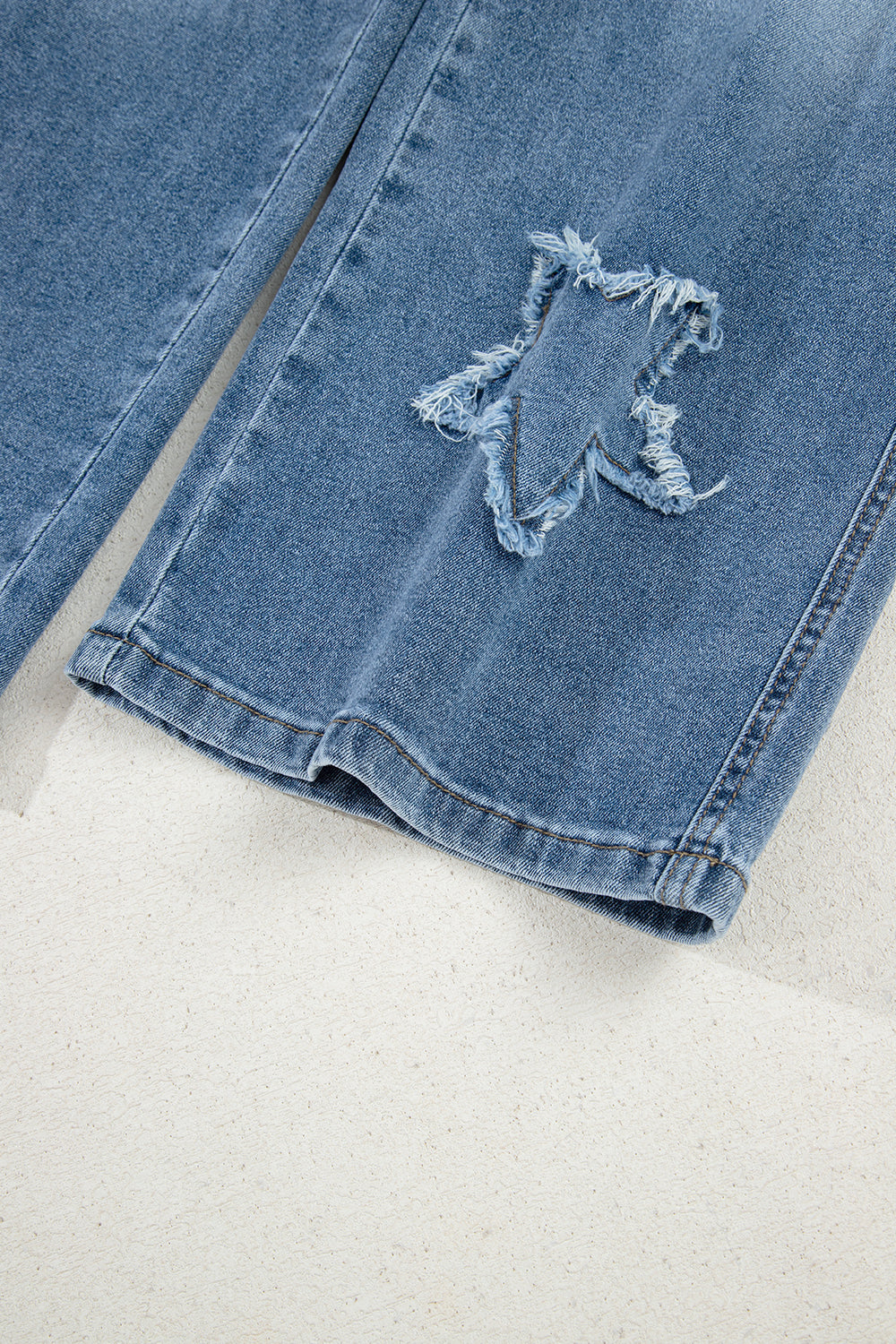 Stone Star Cropped Wide Jeans
