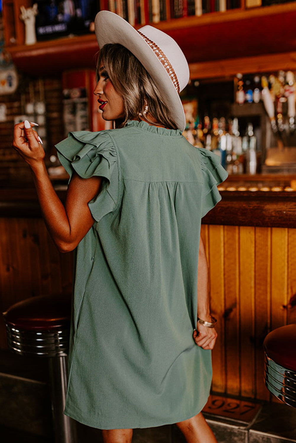 Mist Green Shift Dress