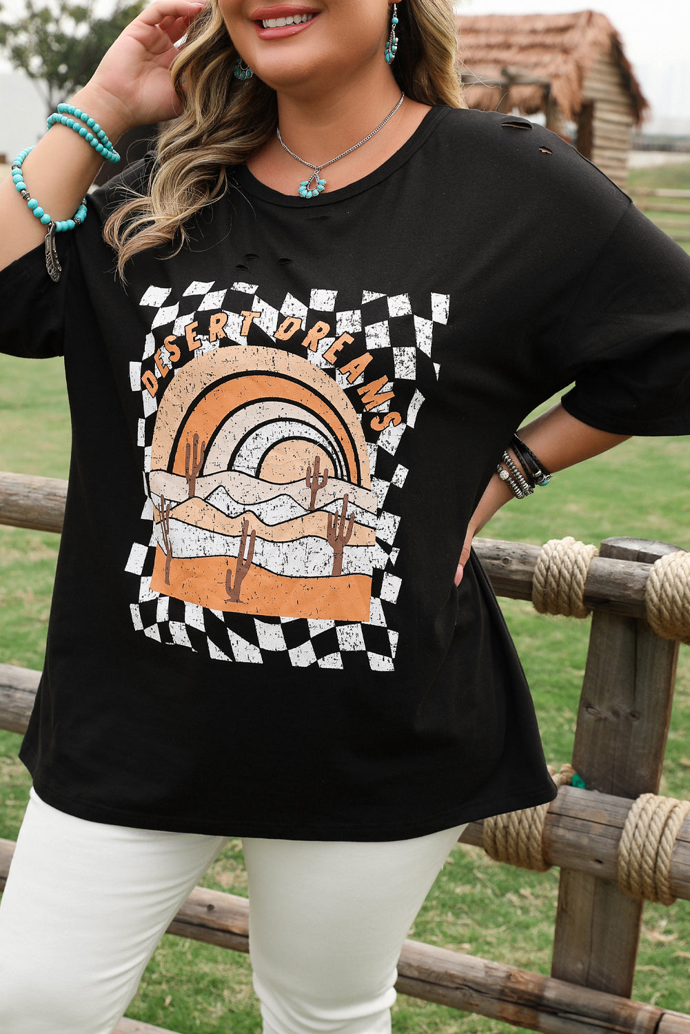 Desert Dreams Ripped Sleeve Tee