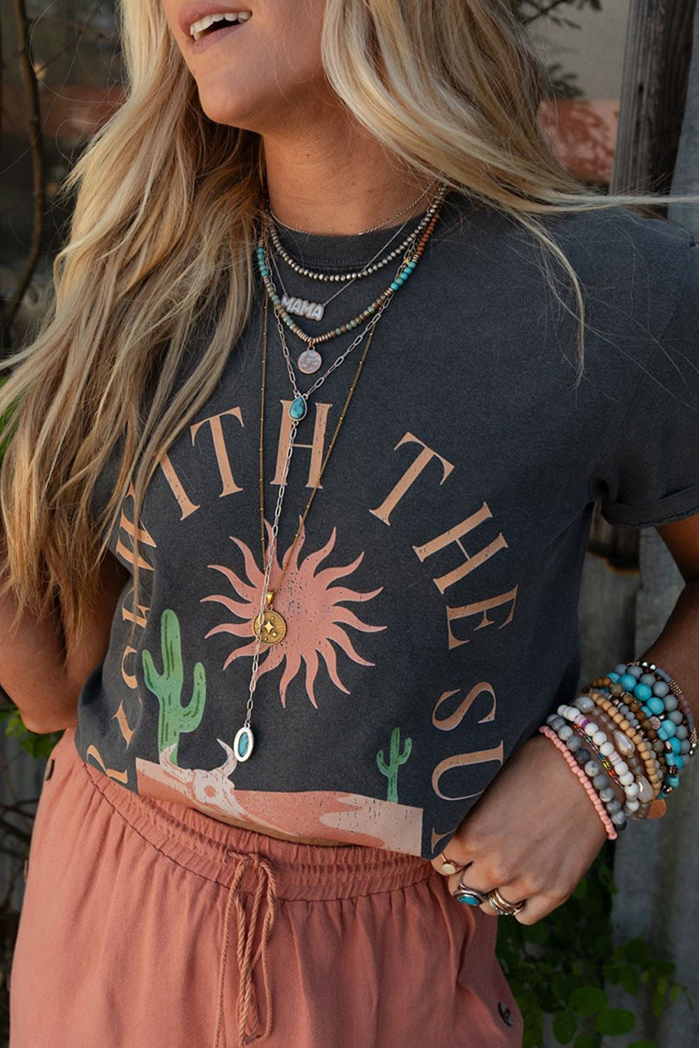Rise with the Sun Western Tee