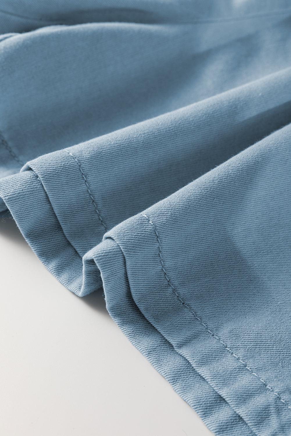 Chambray Drawstring Shorts