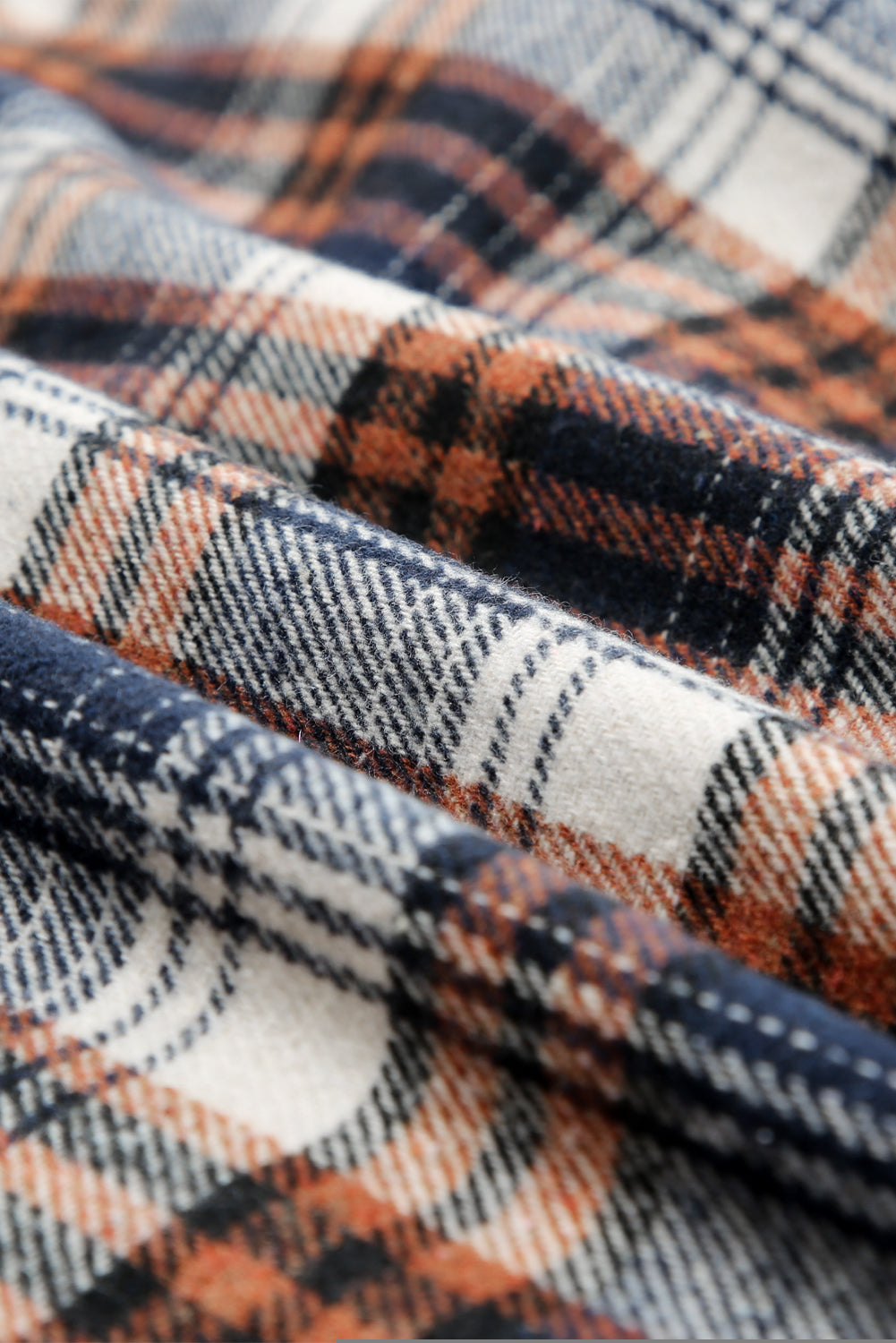 Plaid Sherpa Lined Hooded Jacket