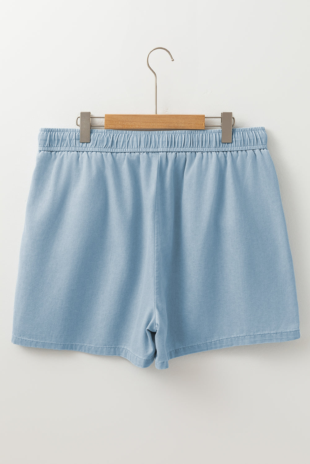 Chambray Drawstring Shorts