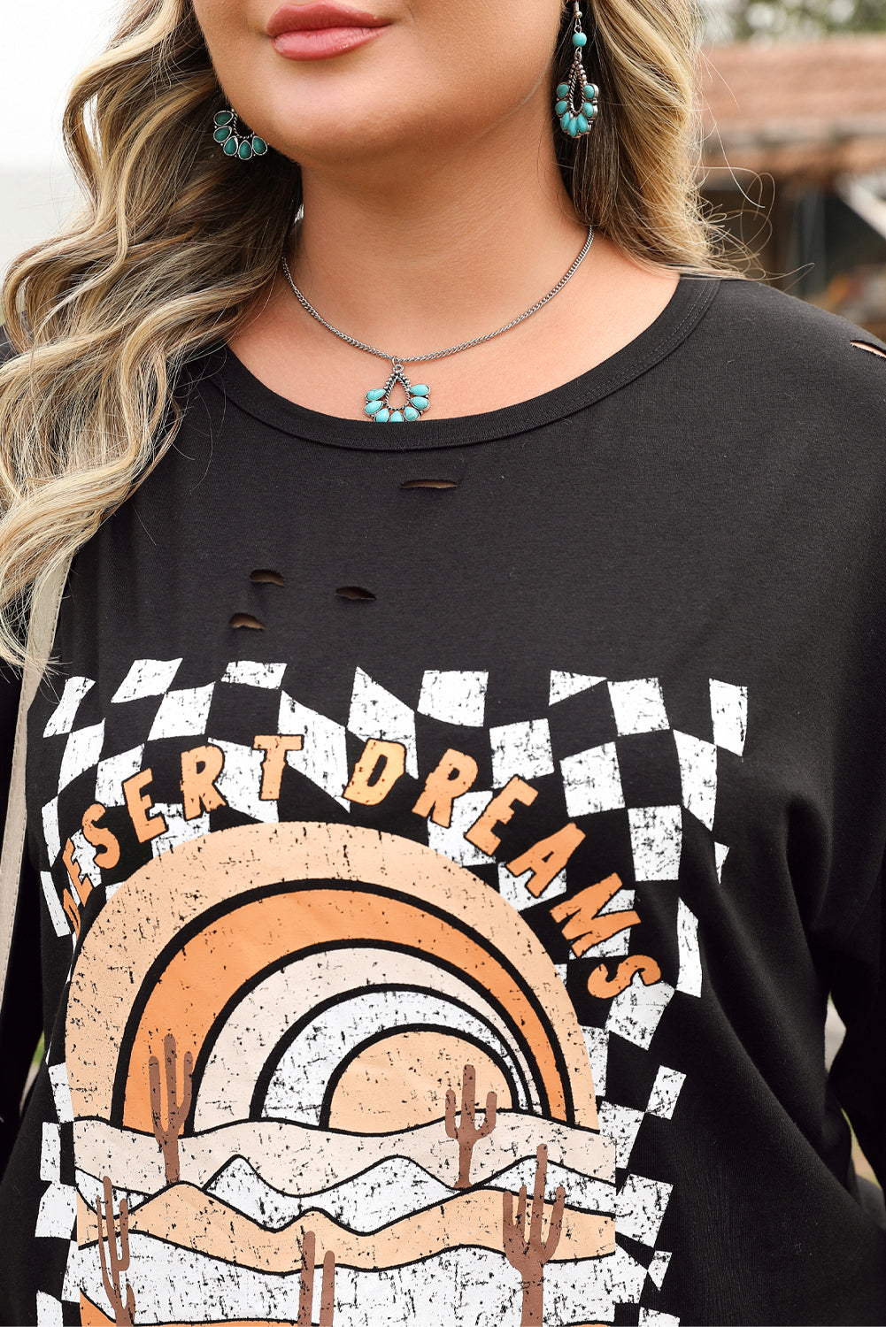 Desert Dreams Ripped Sleeve Tee