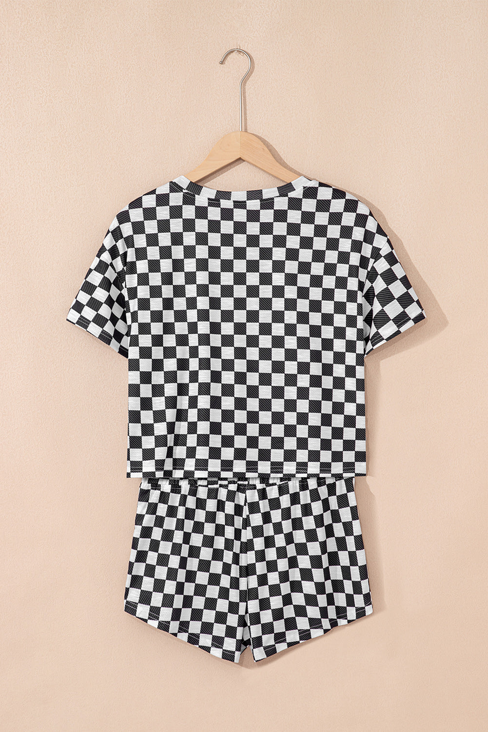 Black Checkered Top and Skort Combo