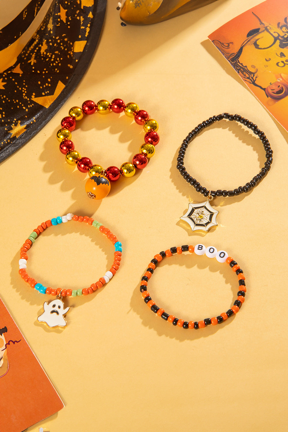 Halloween Beaded Bracelet Set 4 piece