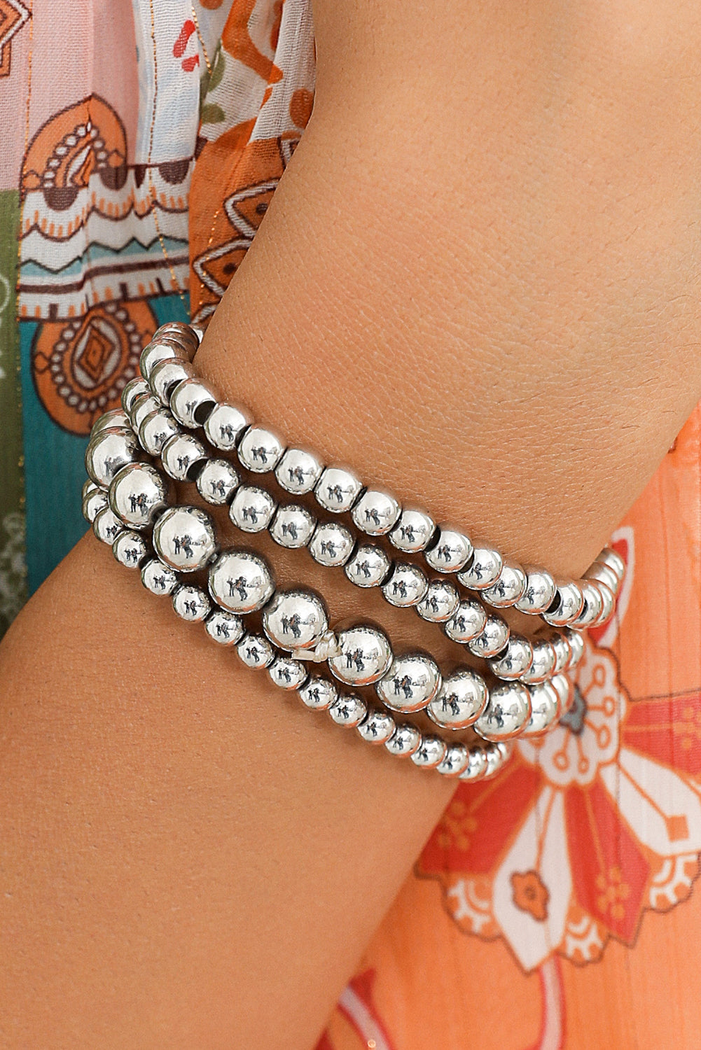Silver Plated Multi Layered Bracelet