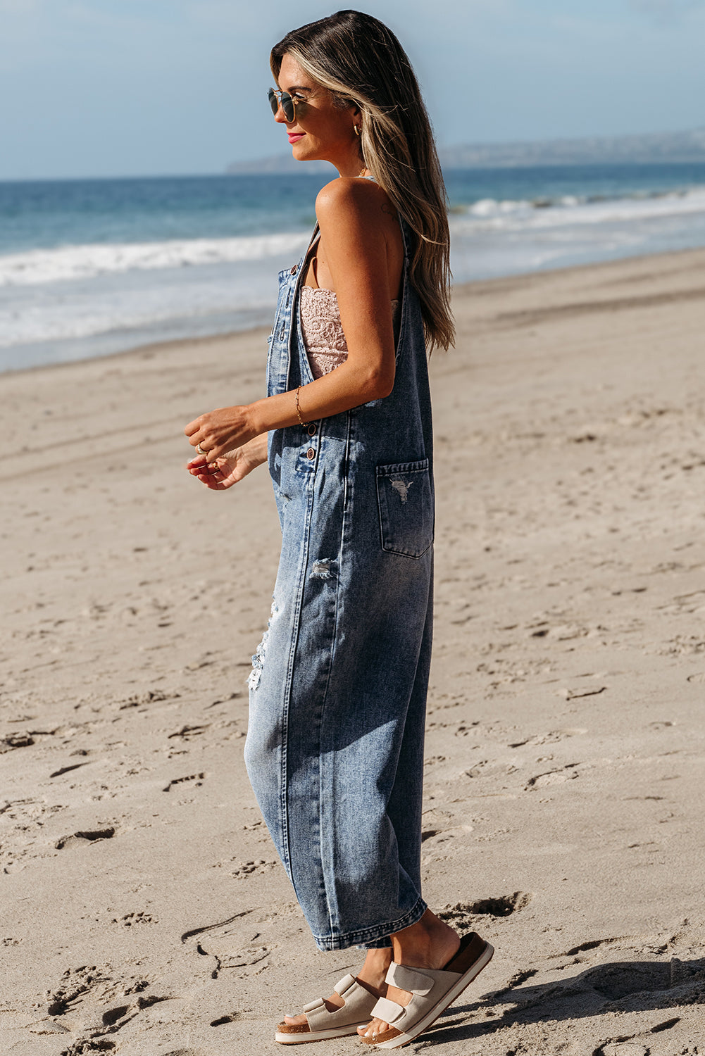 Stone Blue Denim Overall