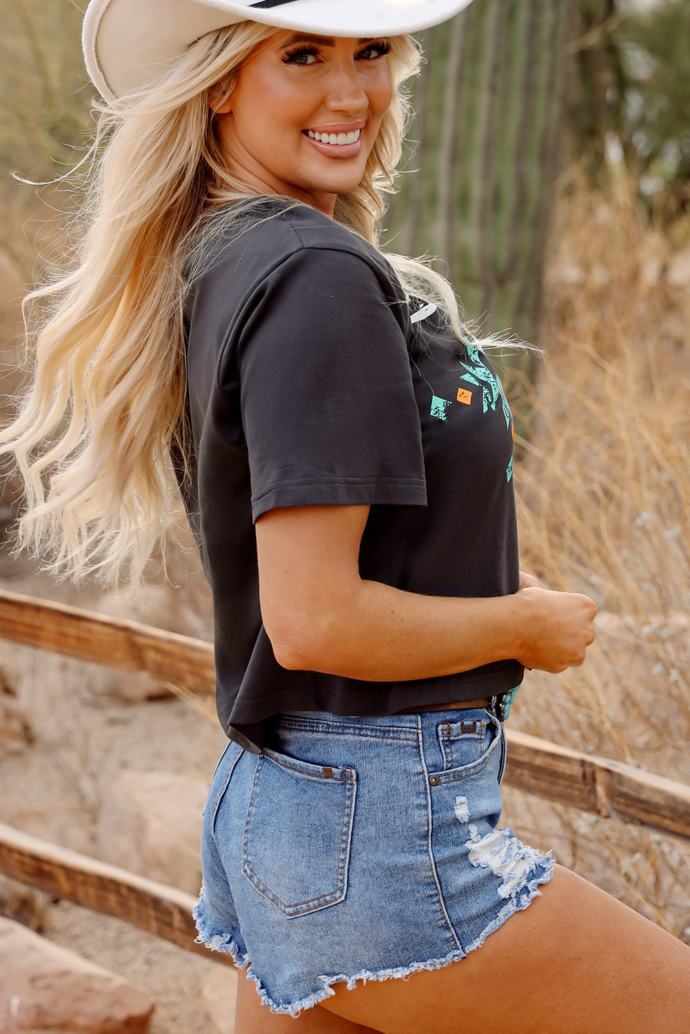 Western Bull Head Boho Tee