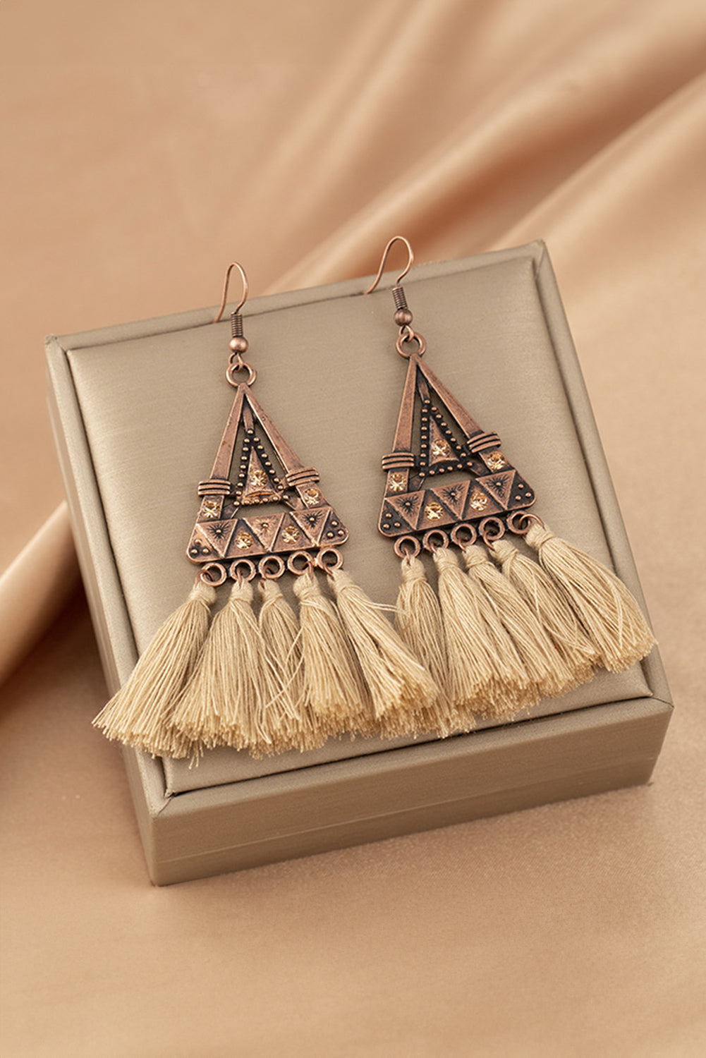 Boho Triangle Tasseled Earrings