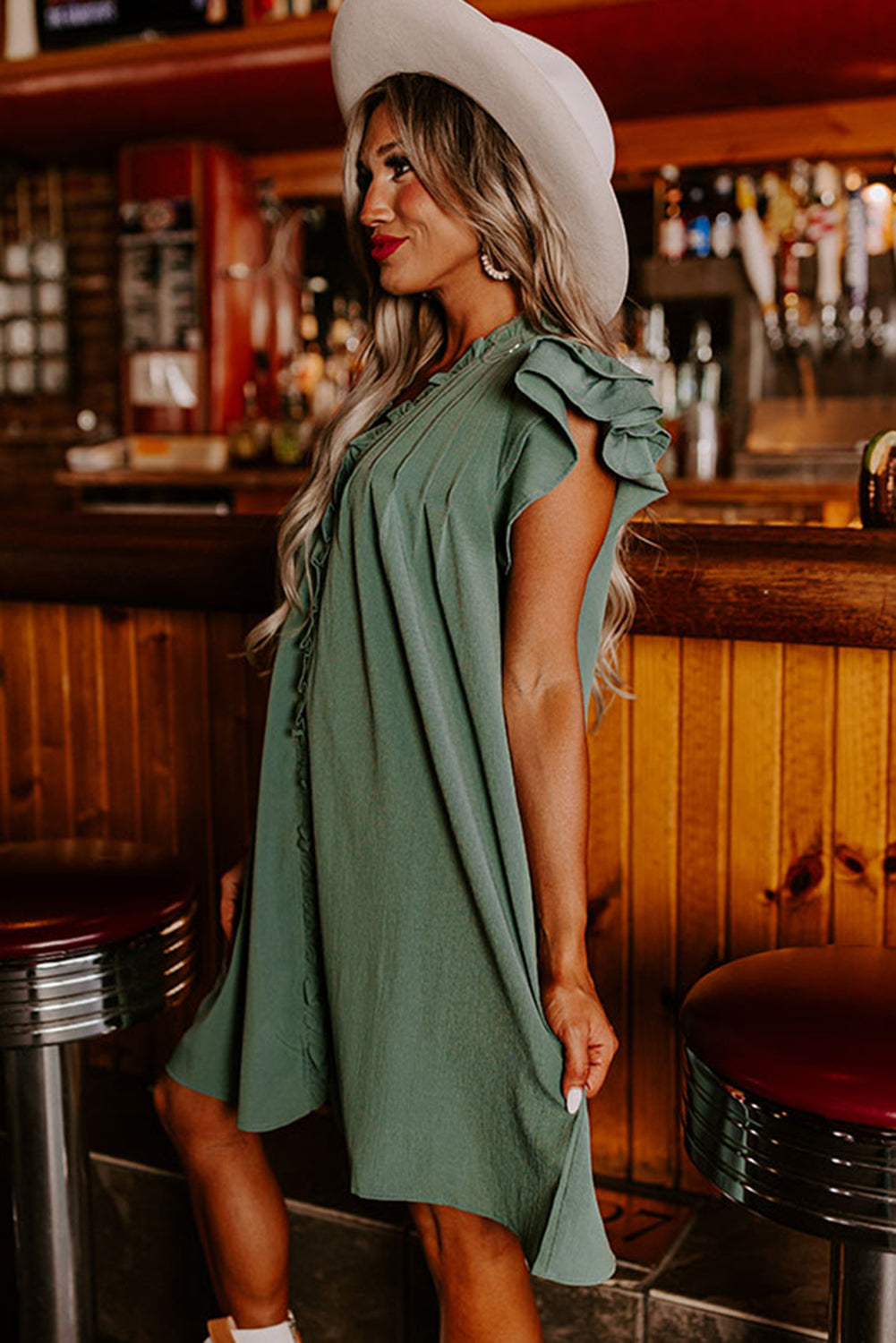 Mist Green Shift Dress