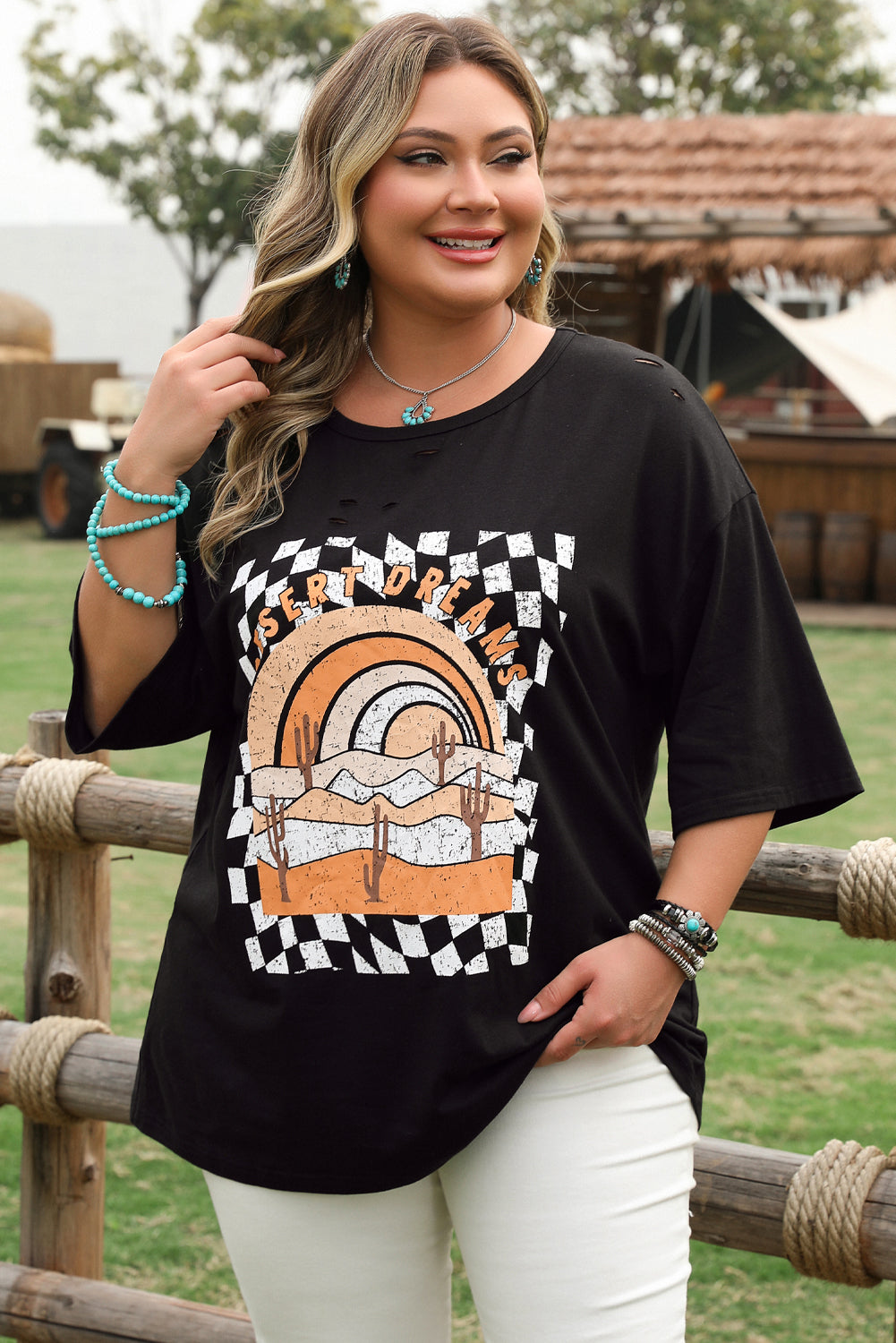Desert Dreams Ripped Sleeve Tee