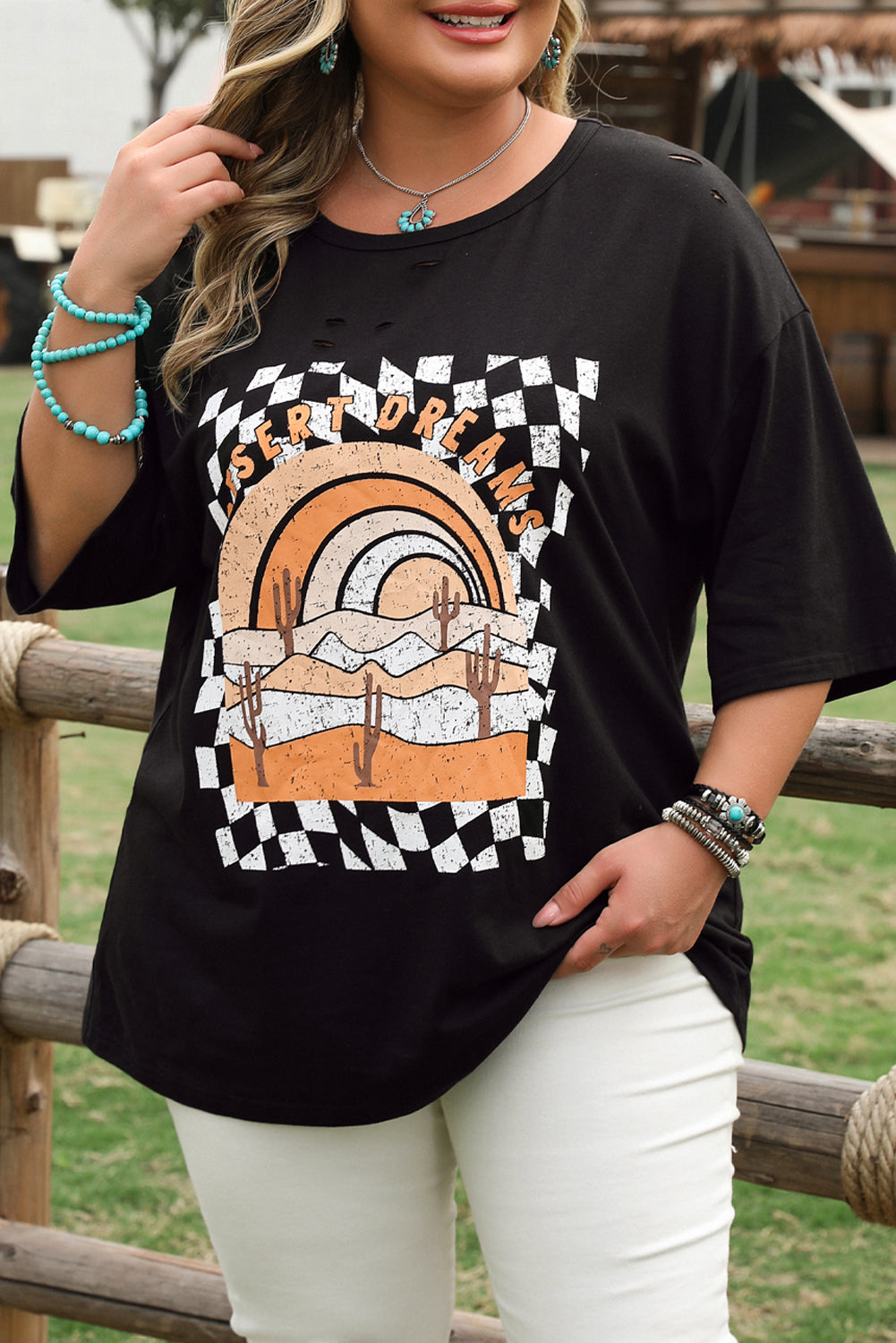 Desert Dreams Ripped Sleeve Tee