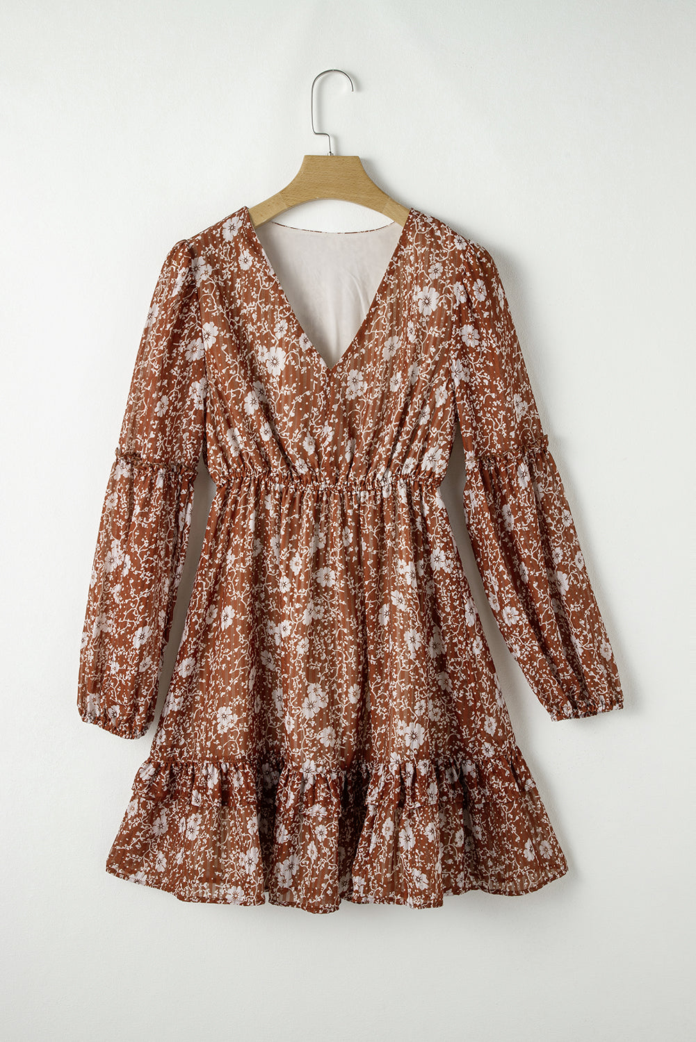 Brown Boho Mini Dress