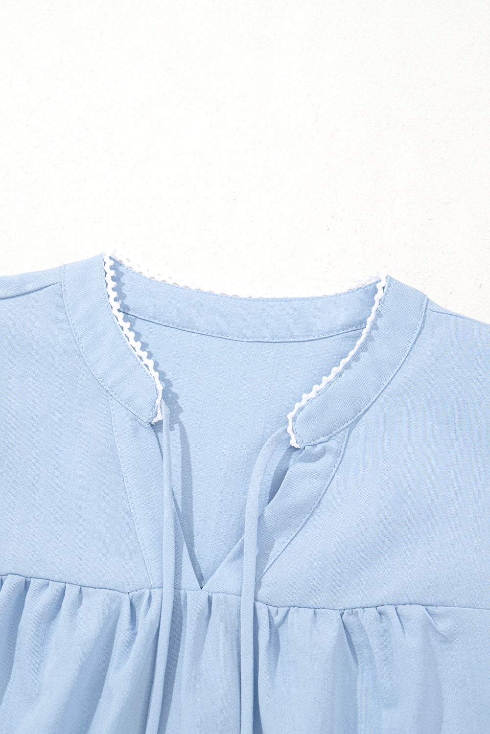 Blue Flower Embroidered Tee