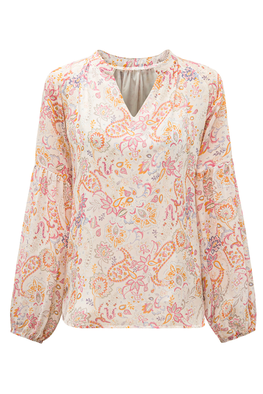 Apricot Floral Lose Fit Top