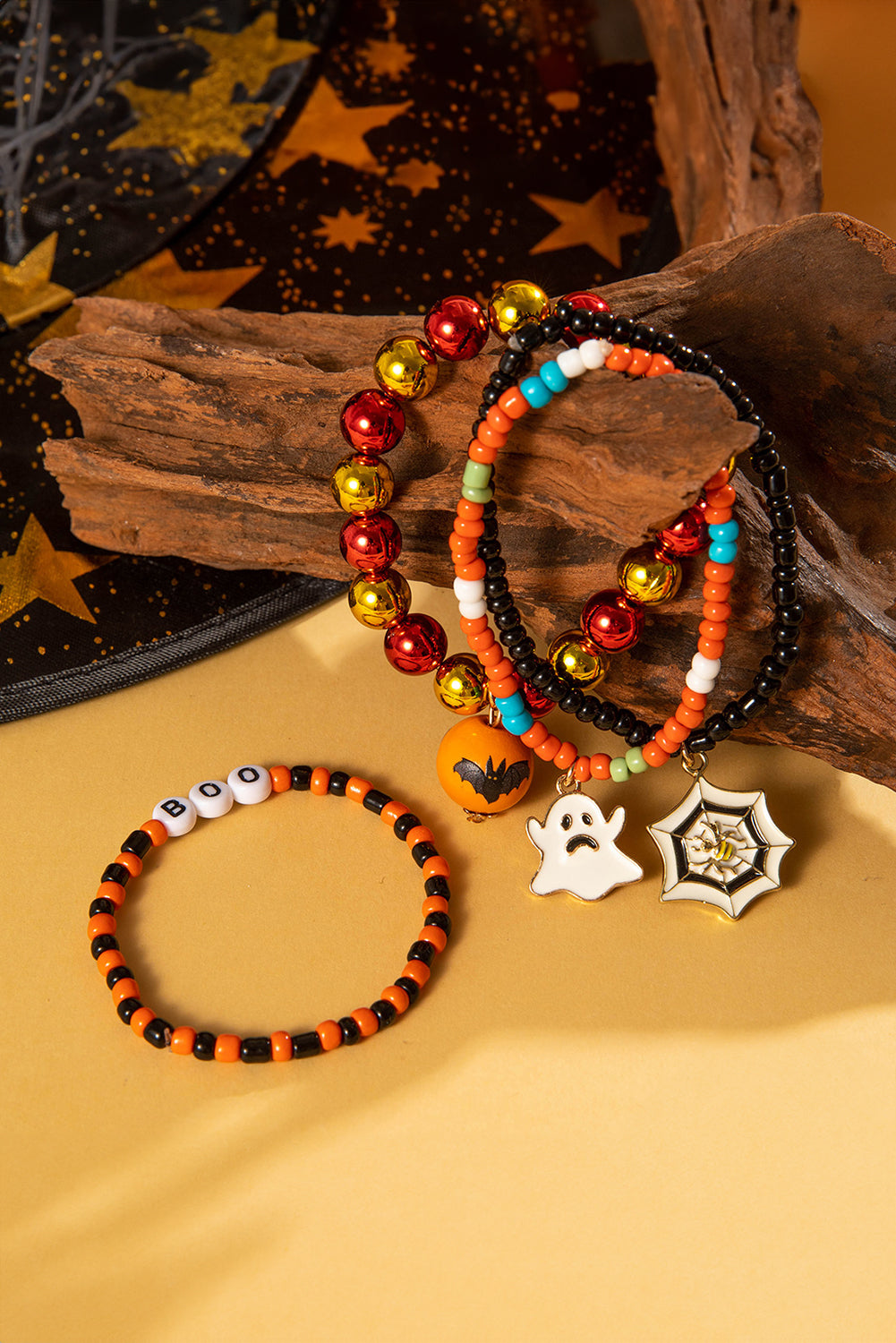 Halloween Beaded Bracelet Set 4 piece