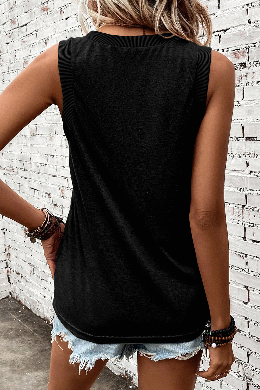 Black Relax Fit Tank