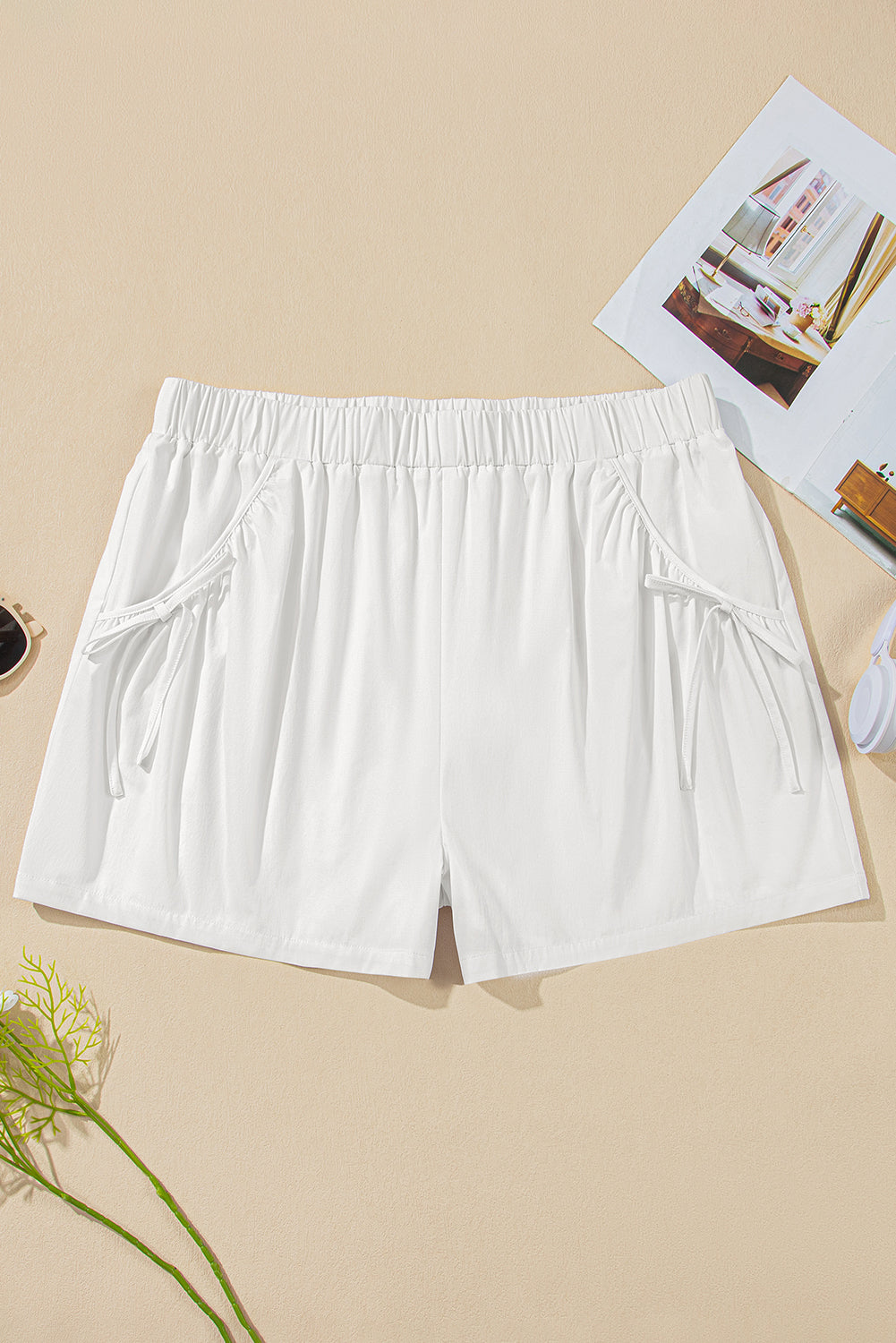 White Bow Shorts