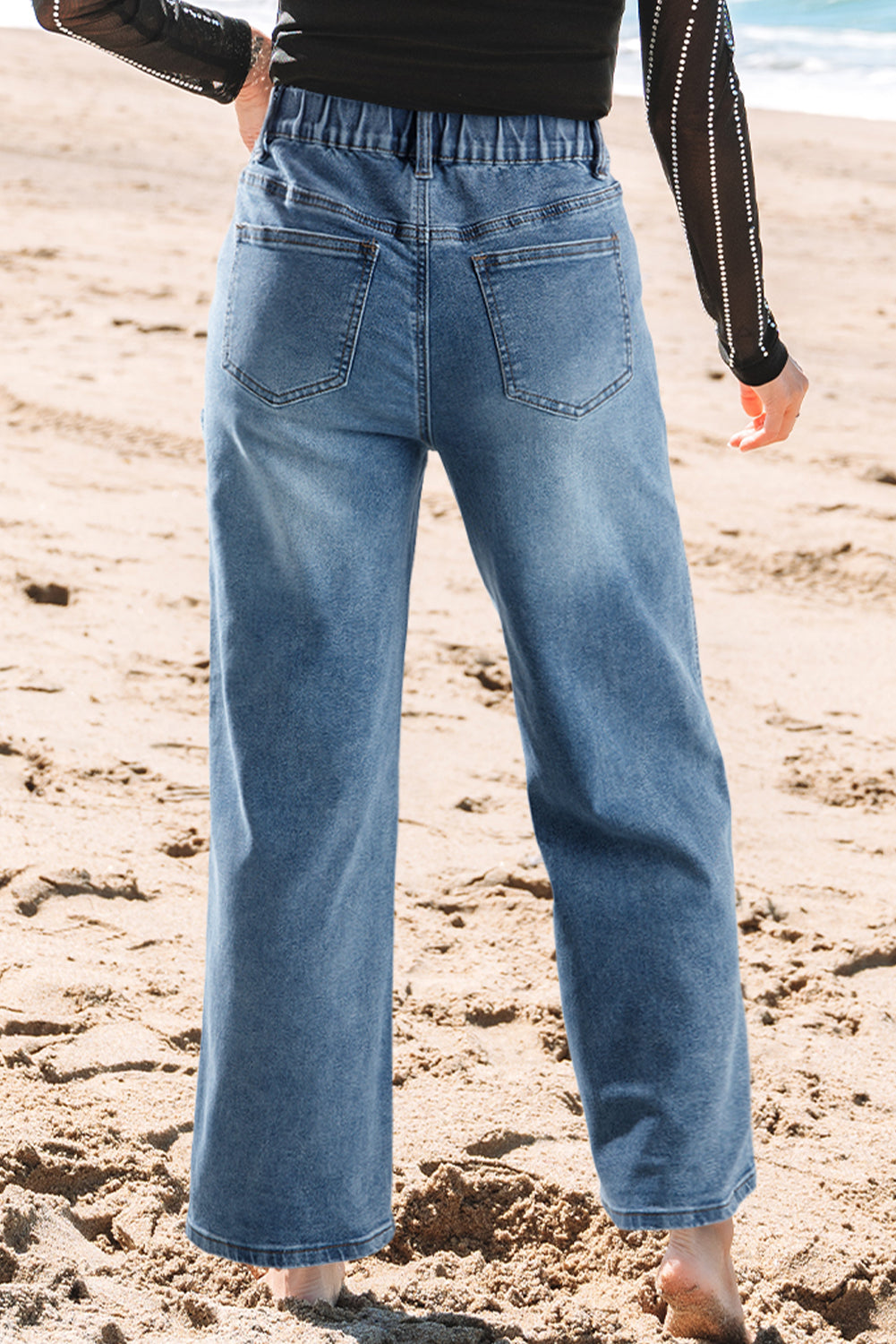 Stone Star Cropped Wide Jeans