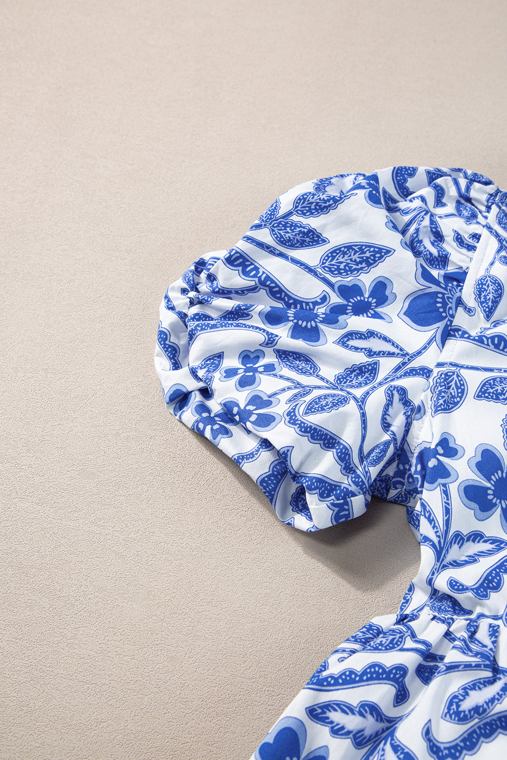 Blue Flower Tiered Dress