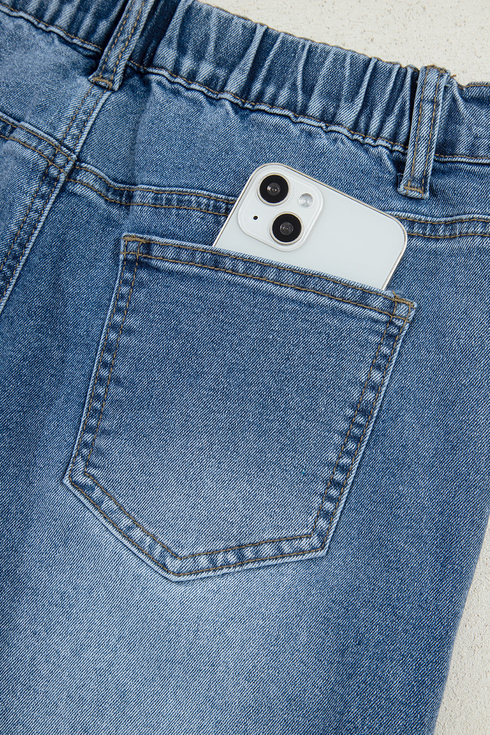 Stone Star Cropped Wide Jeans