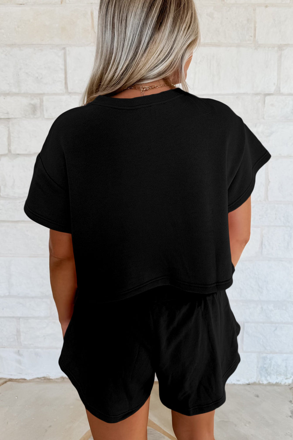 Blossom Cropped Tee and Ruffle Skort Combo