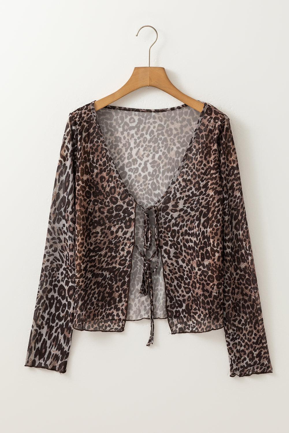 Leopard Sheer Long Sleeve Tee