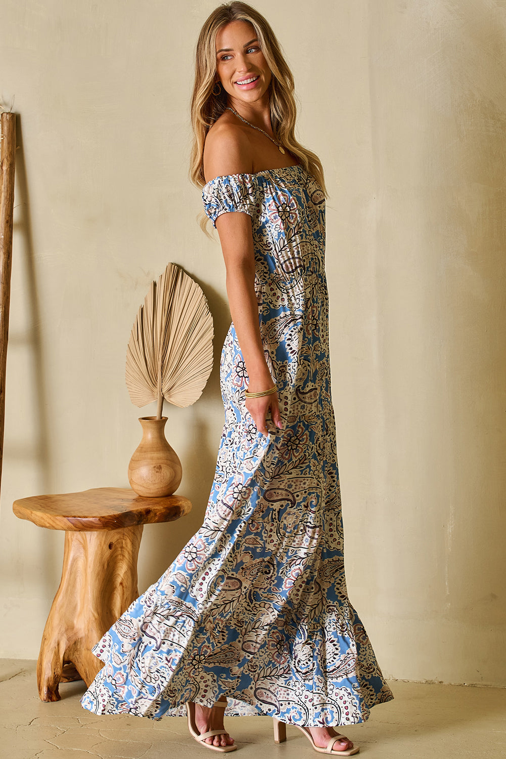 Boho Paisley Print Dress
