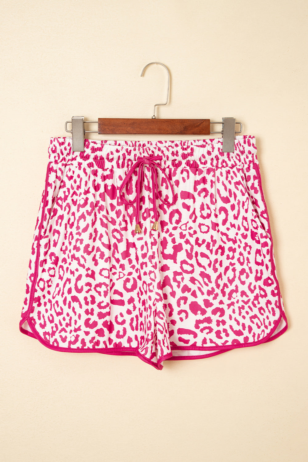 Pink Leopard Casual Shorts