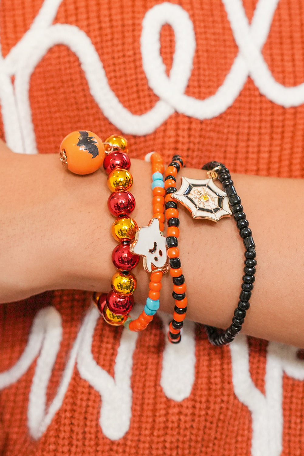 Halloween Beaded Bracelet Set 4 piece