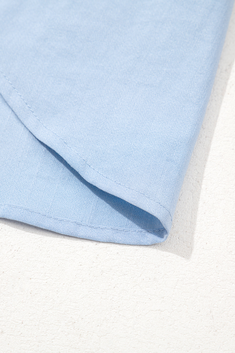 Blue Flower Embroidered Tee