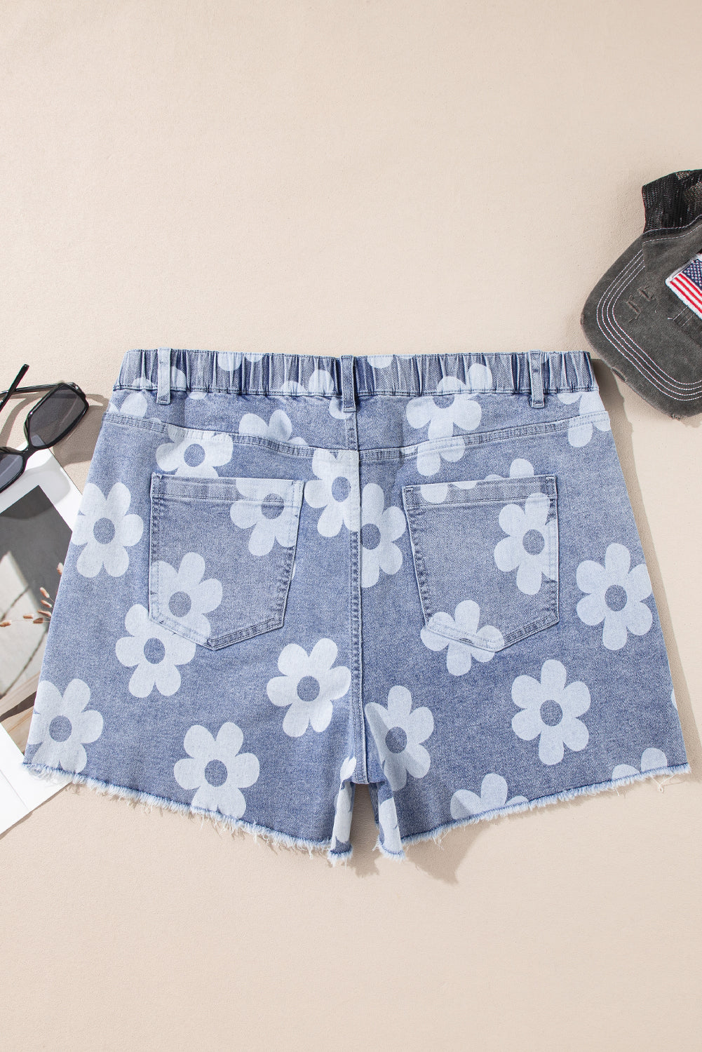 Ashleigh Floral Denim Shorts