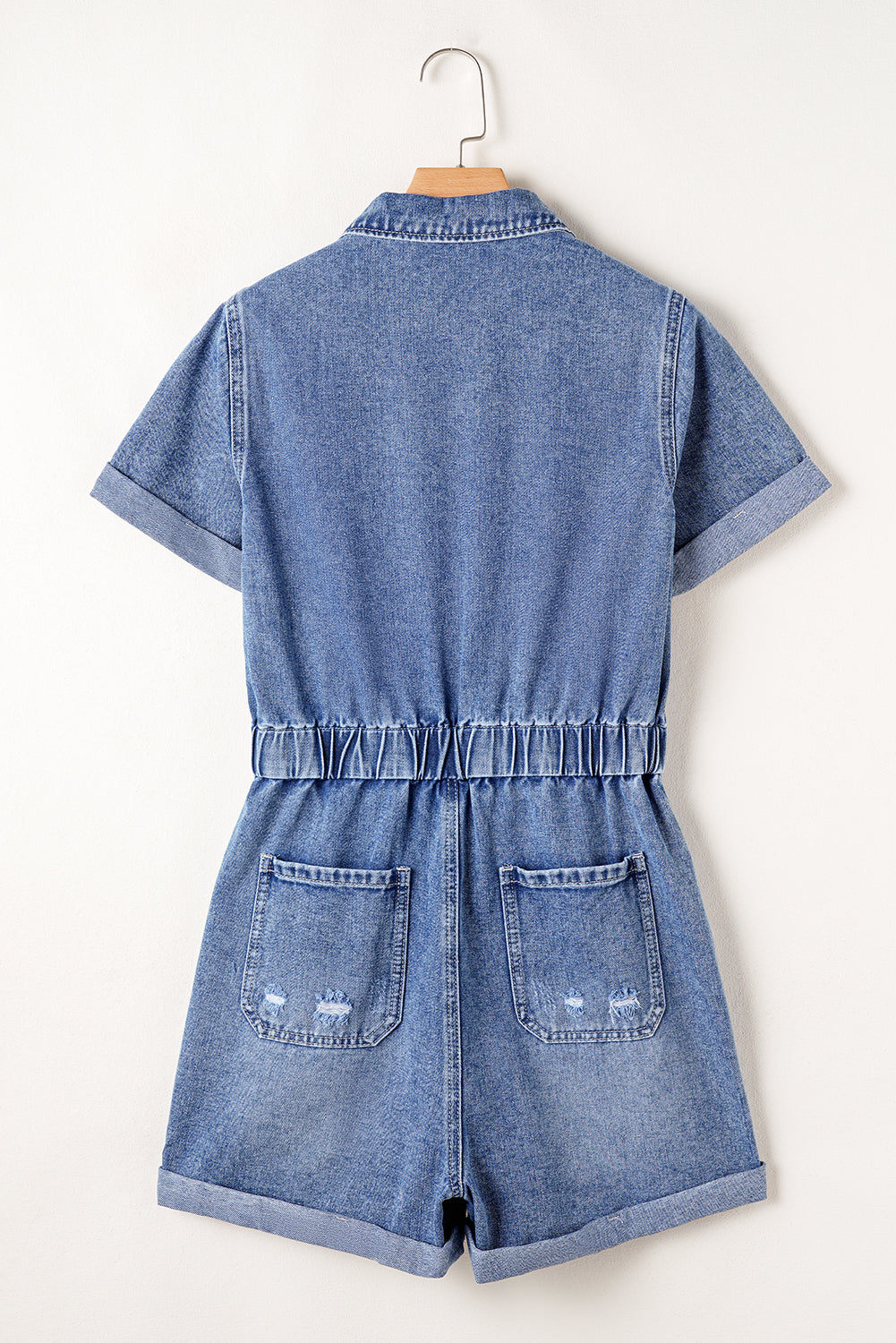 Dusk Blue Short Sleeve Romper