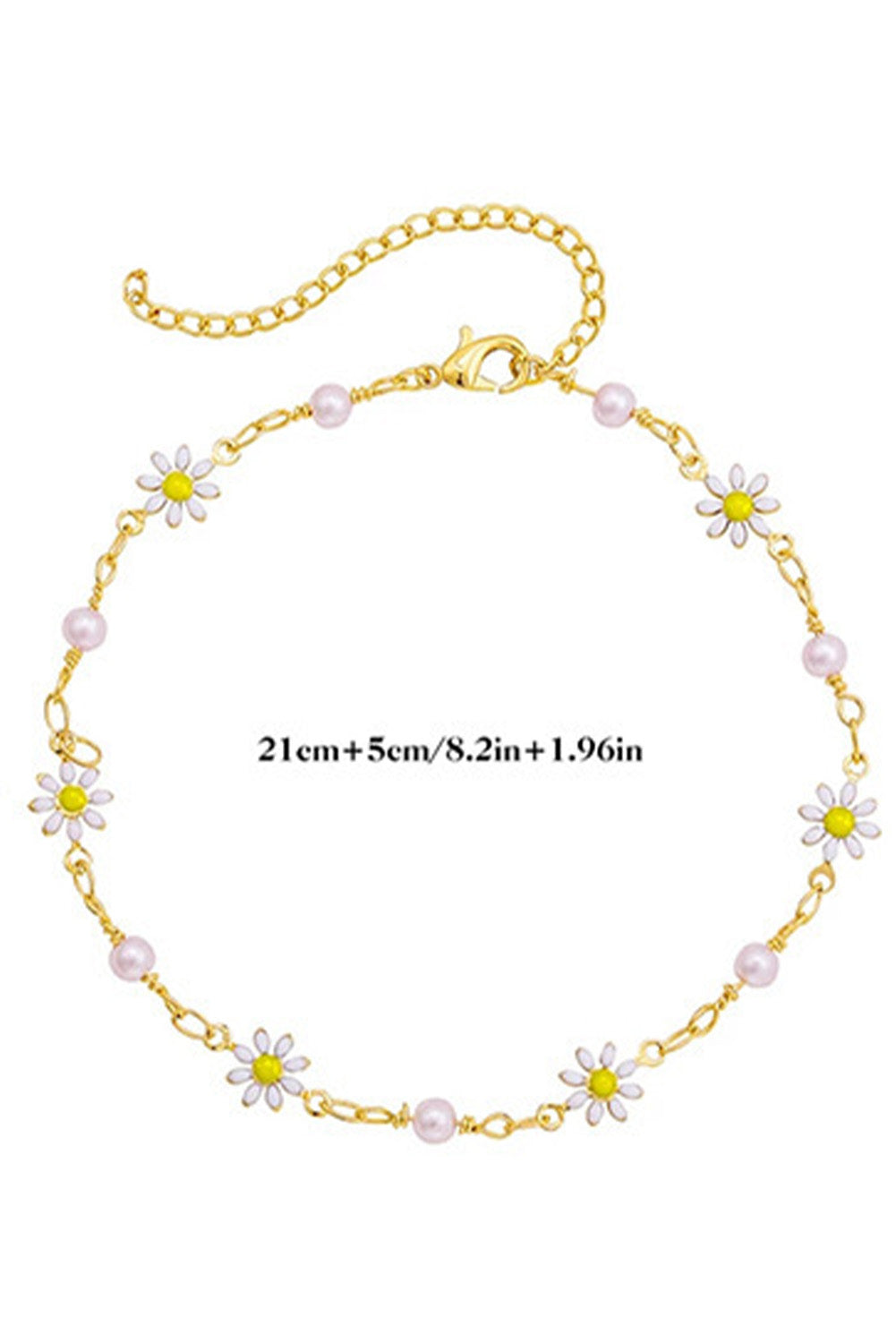 Daisy & Pearl Chain Anklet