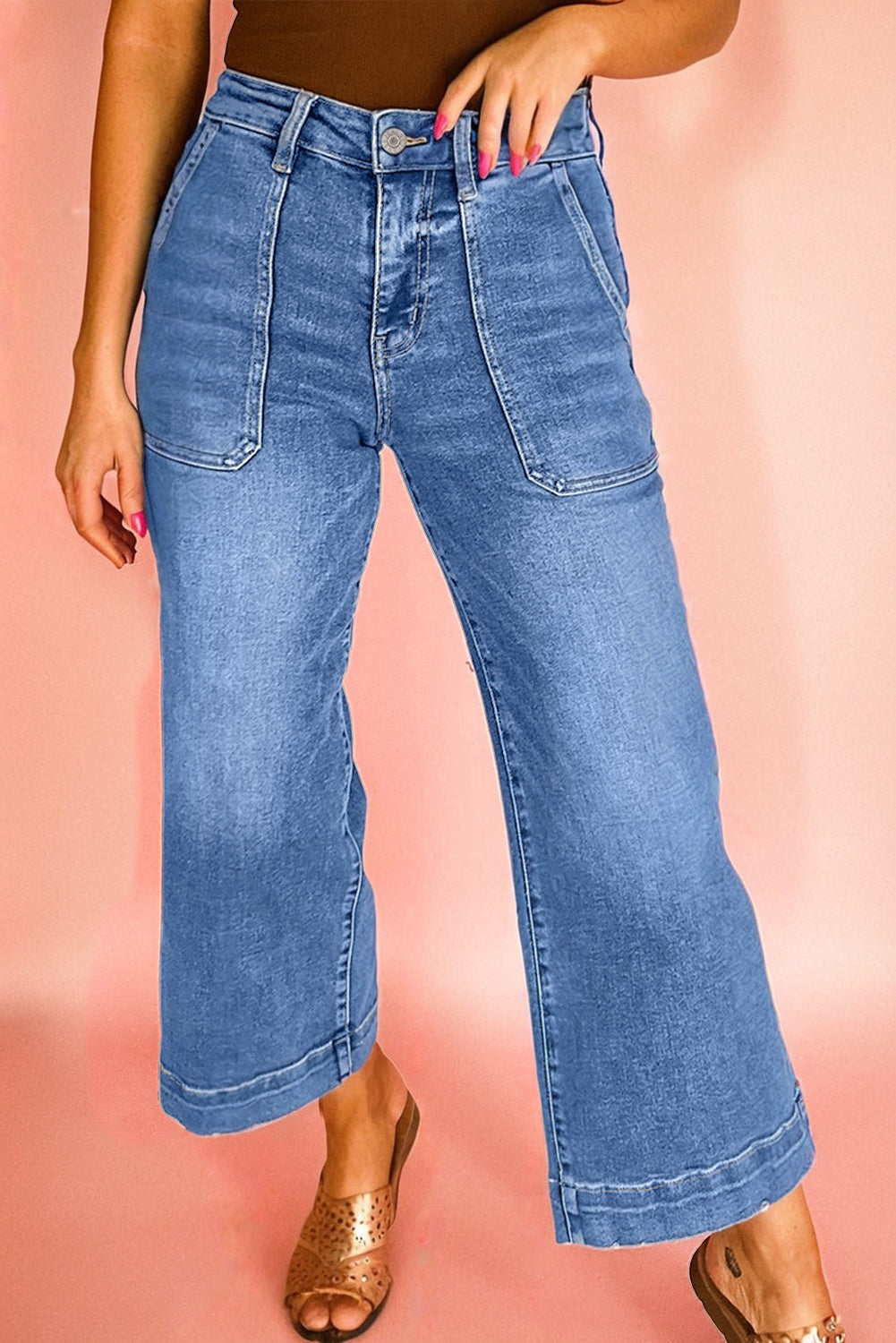 High Rise Wide Leg Jeans
