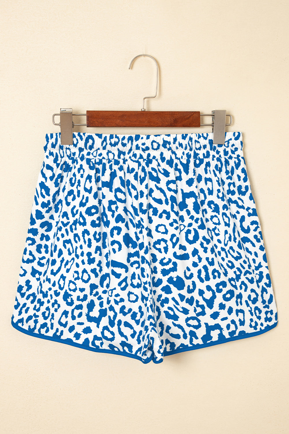 Blue Leopard Casual Shorts
