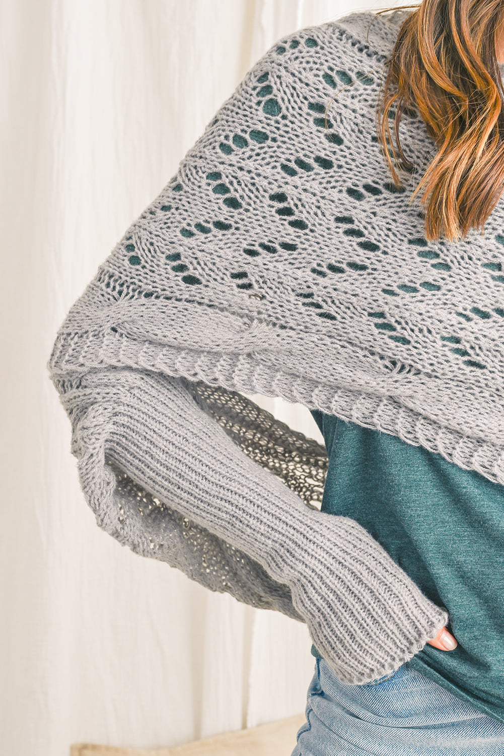 Knit Scarf with Sleeves