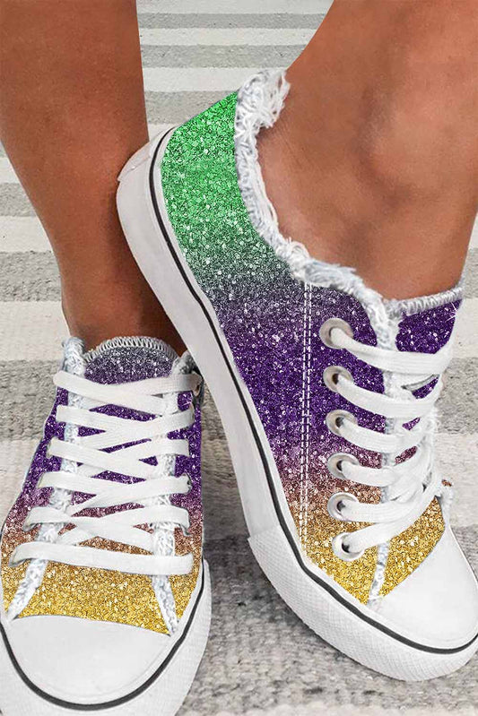 Multicolor Ombre Canvas Shoes