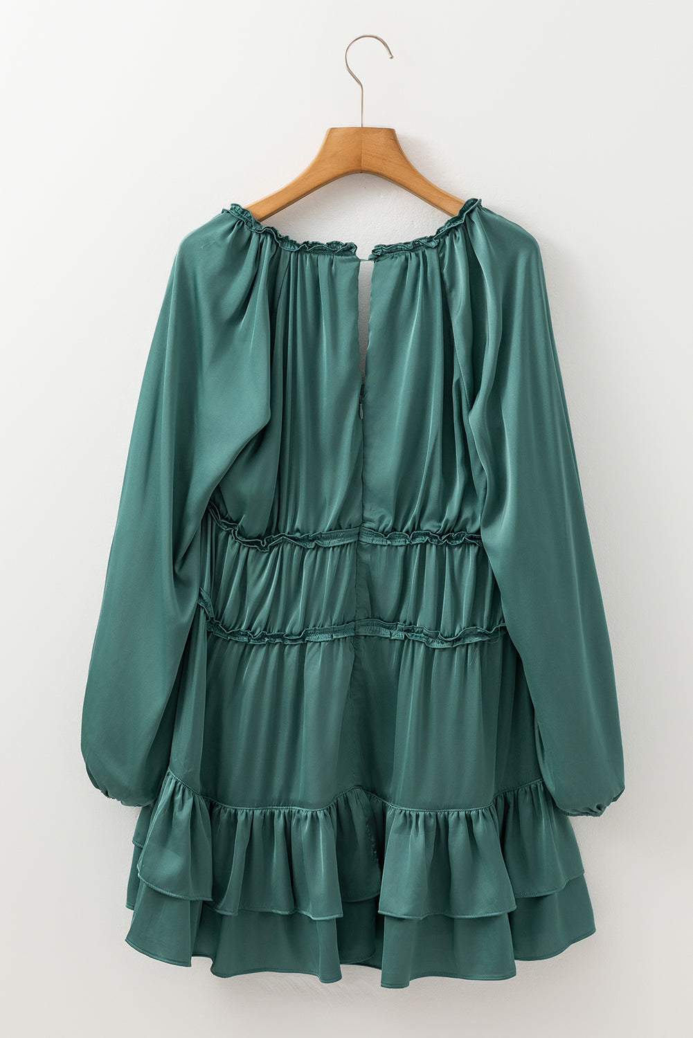 Mist Green Tiered Loose Fit Dress