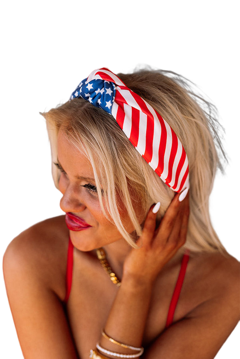 American Flag Bow Knot Headband