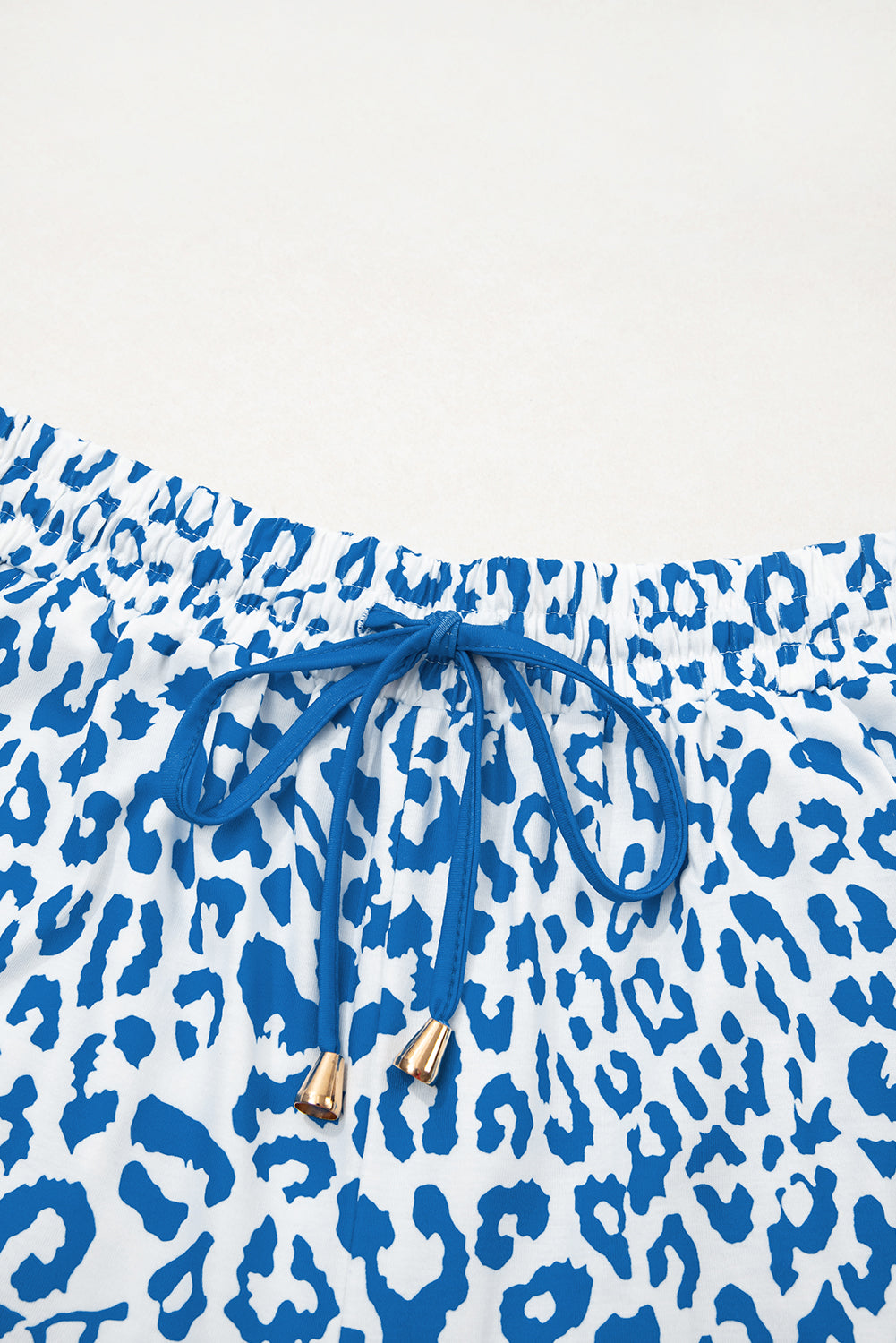 Blue Leopard Casual Shorts