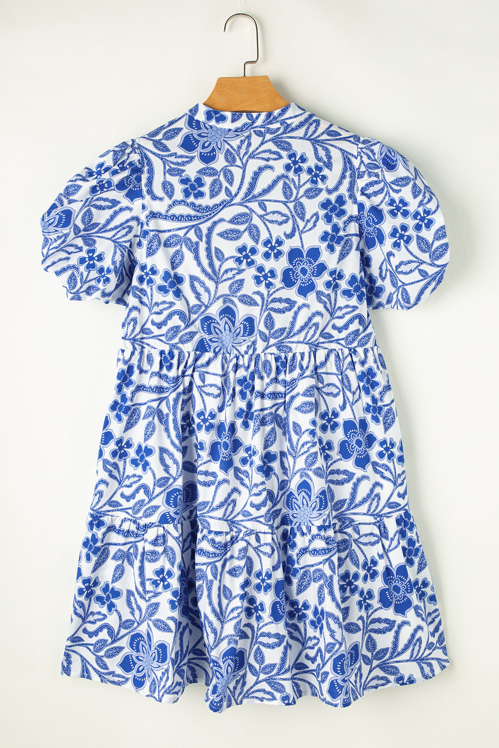 Blue Flower Tiered Dress