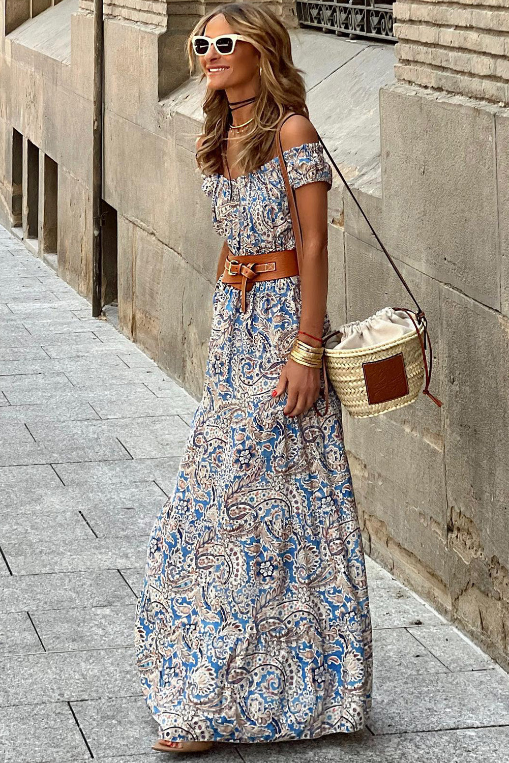 Boho Paisley Print Dress