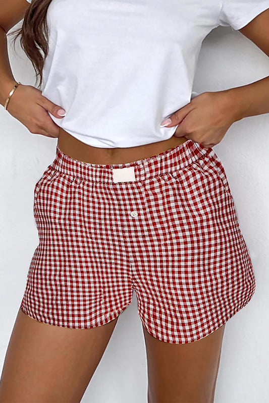Red Gingham Style Shorts