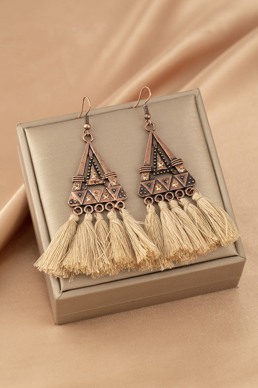 Boho Triangle Tasseled Earrings