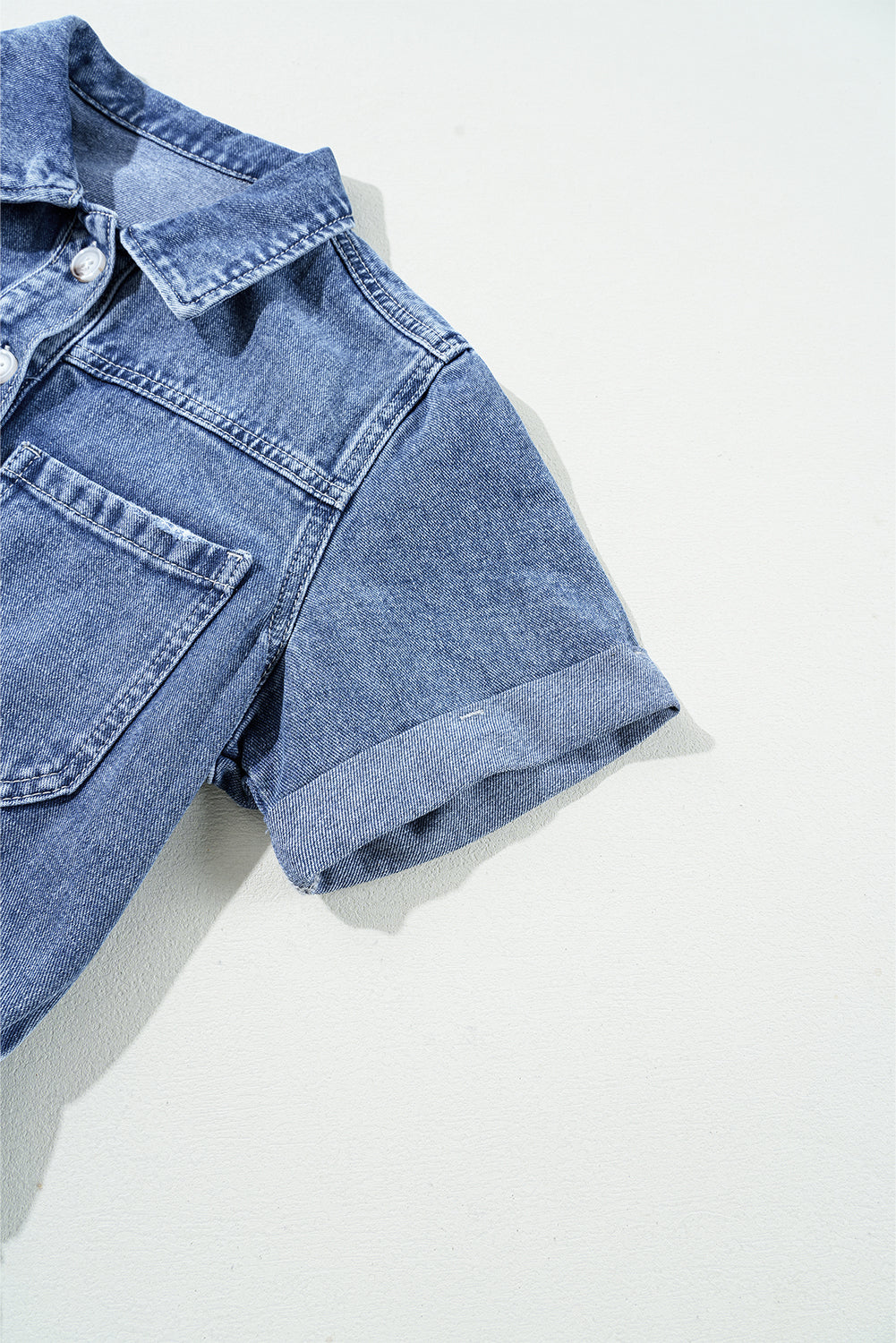 Dusk Blue Short Sleeve Romper