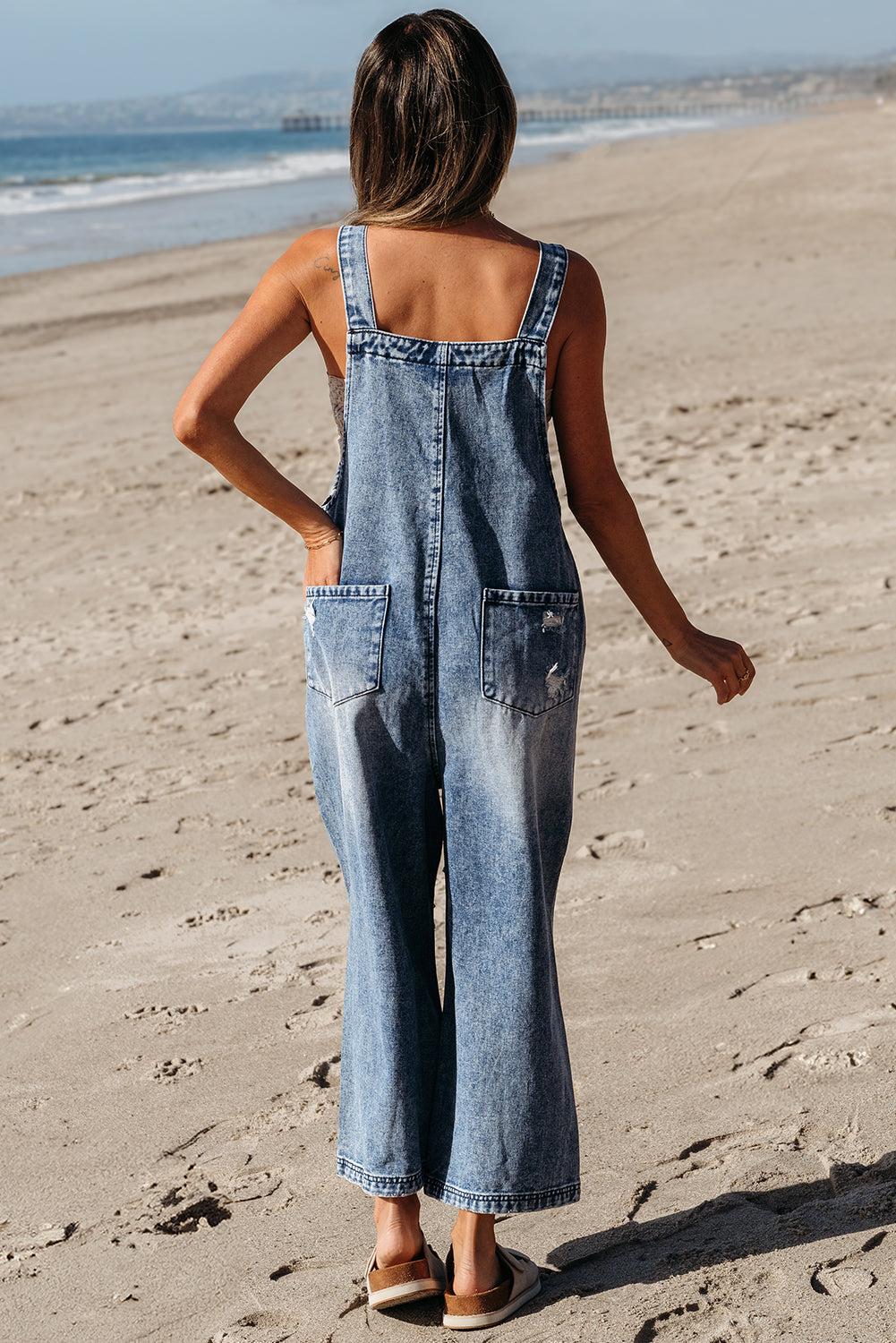 Stone Blue Denim Overall