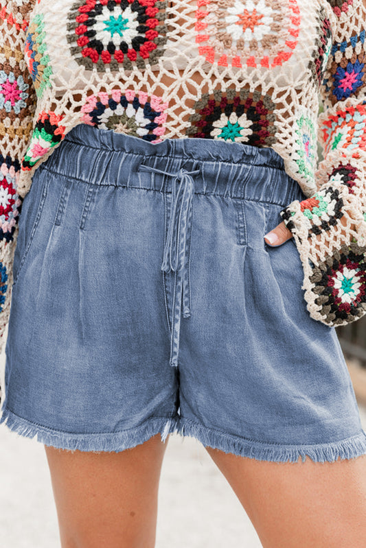 Dusk Blue Denim Shorts