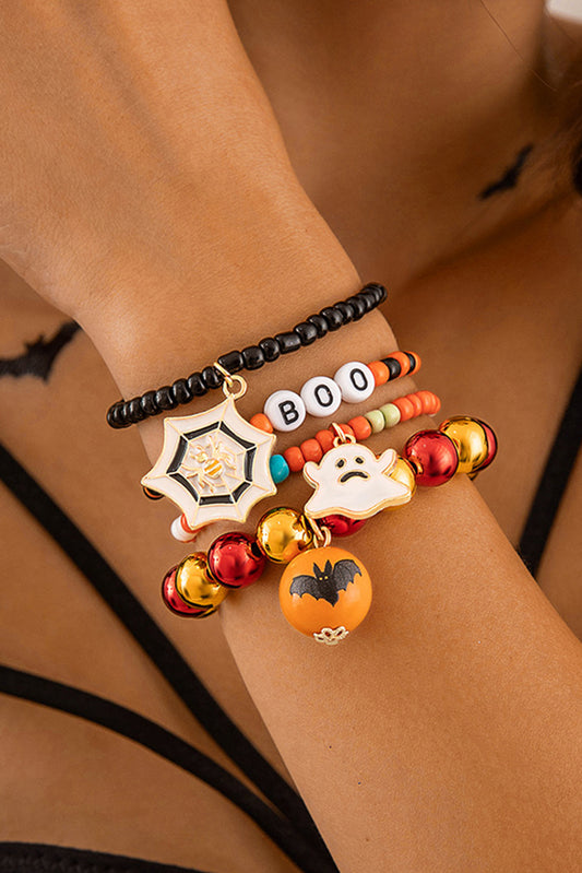 Halloween Beaded Bracelet Set 4 piece